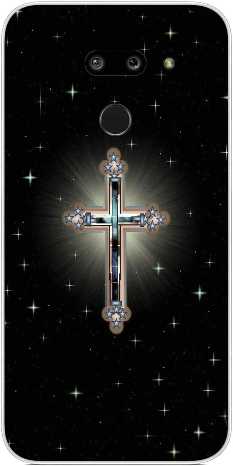 Compatible with LG G8 | LG G8 Thinq Case Cross 441 Cool Kids Girls Women Man Soft Flexible TPU Silicone Phone Case Clear  PTGVCTA Star Cross 393  