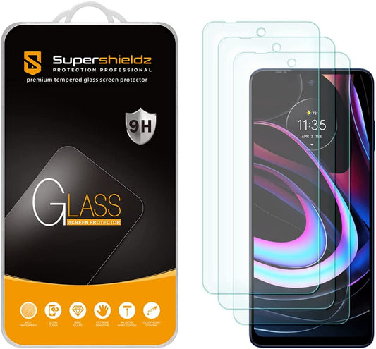 Supershieldz (3 Pack) Designed for Motorola Edge (2021) / Motorola Edge 5G UW Tempered Glass Screen Protector, anti Scratch, Bubble Free  Supershieldz   