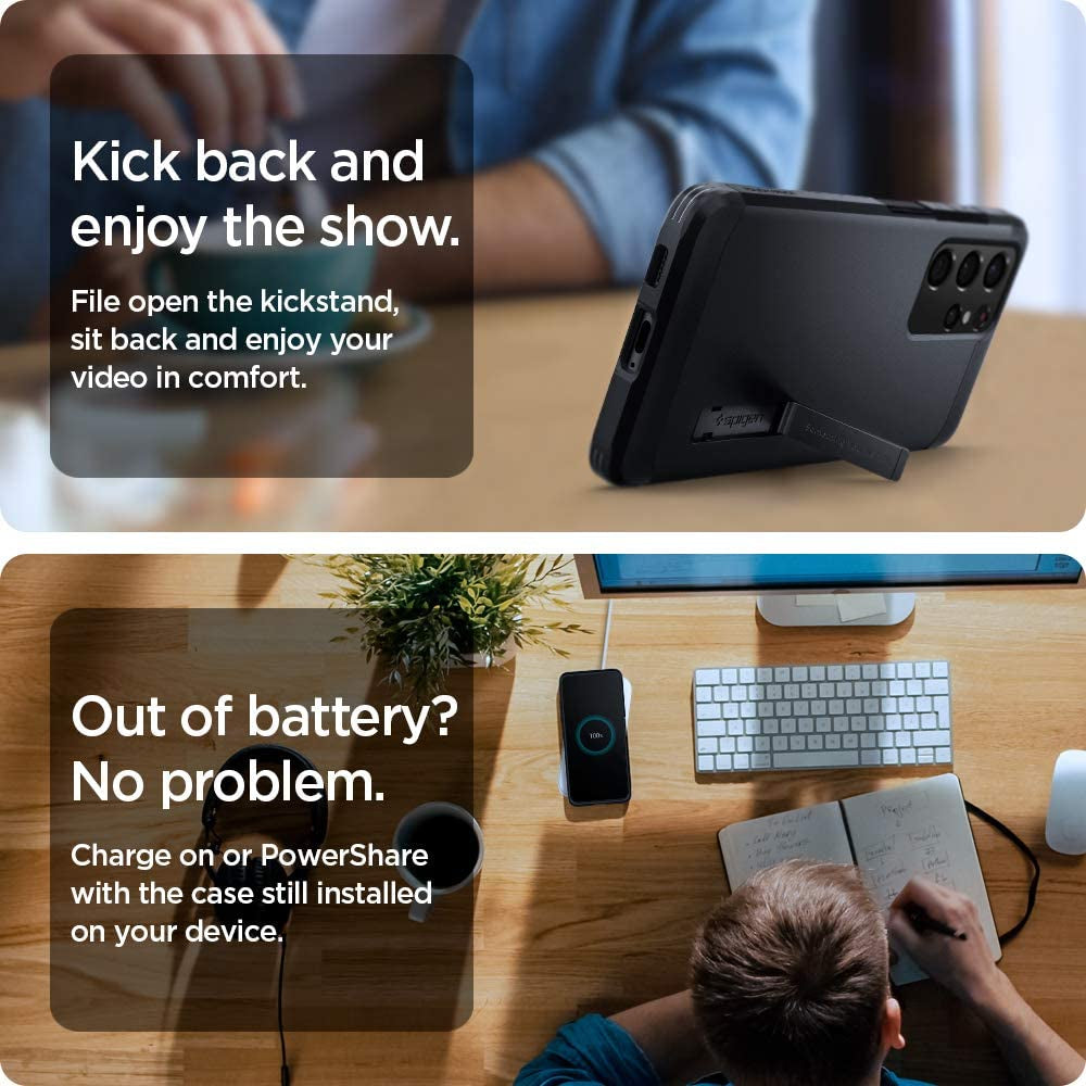 Spigen Tough Armor [Extreme Protection Tech] Designed for Galaxy S21 Ultra Case (2021) - Black  Spigen   