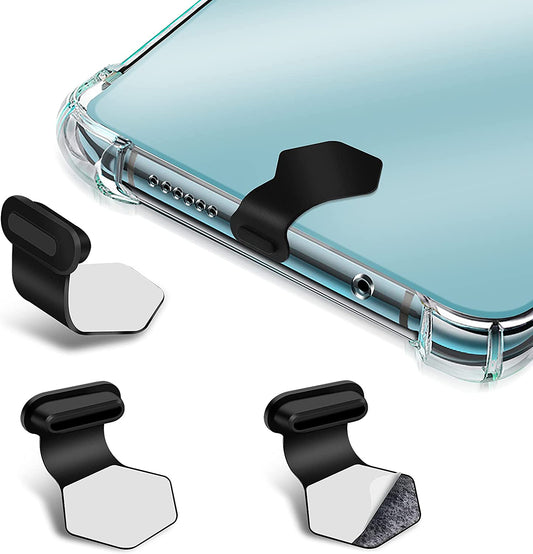 TIESOME 3Packs Dust Plug, for Phone USB Type C Port Silicone Dust Cover Cap, Protect Charging Port from Dust and Moist (Five-Sided)  TIESOME   