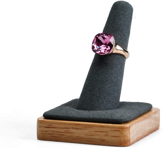Oirlv Single Finger Wooden Ring Display Stand Jewelry Showcase Display Holder (Grey)  Oirlv   