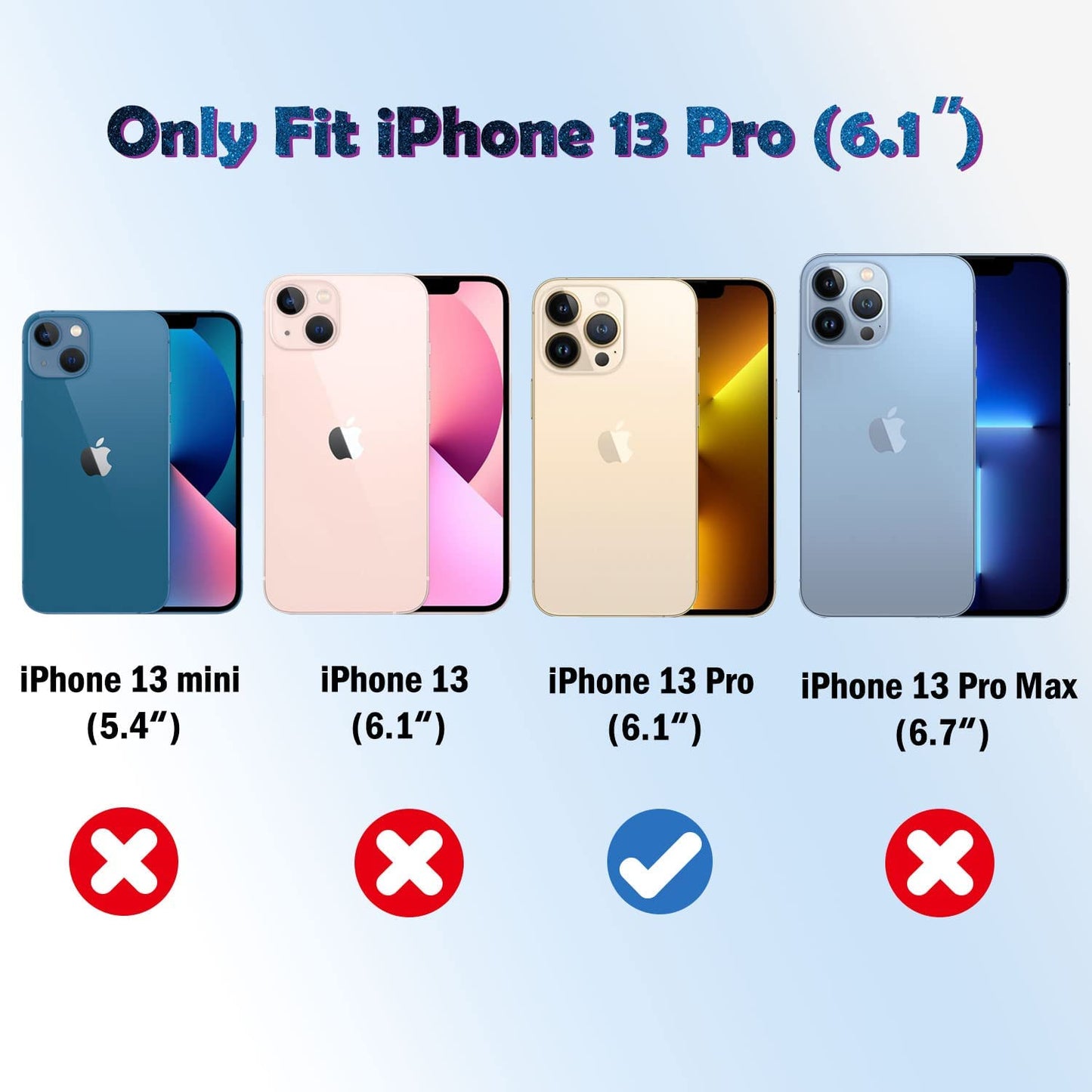 QHOHQ 3 Pack Screen Protector for Iphone 13 Pro 6.1 Inch with 3 Pack Tempered Glass Camera Lens Protector, Ultra HD, 9H Hardness, Scratch Resistant - Case Friendly [Not Fit Iphone 13 Pro Max 6.7"]  QHOHQ   