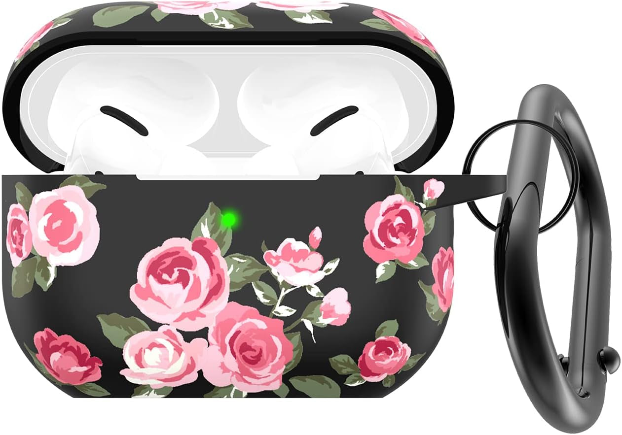 AGAOSH for Airpods Pro 2Nd Generation Case Cover,Cute Blue Butterfly Flowers Print Soft Silicone Skin Cover Protective Case with Keychain for New Apple Airpods Pro 2 Case 2022 Blue Butterfly  AGAOSH Cute Roseflowe  