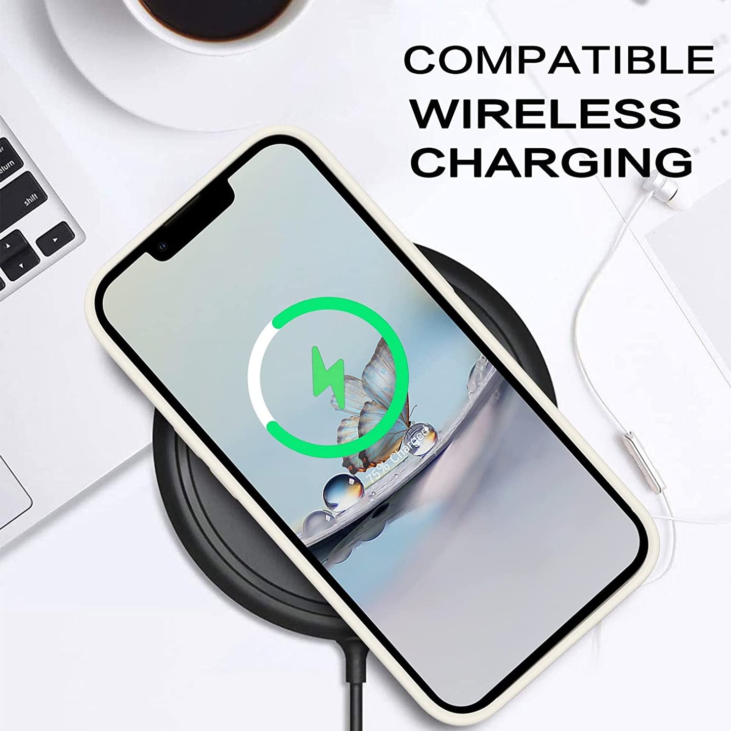 BENTOBEN Compatible with Iphone 14 Case, Liquid Silicone Gel Rubber Bumper Microfiber Lining Hard Back Shockproof Protective Phone Cover for Iphone 14 6.1",Antique White  BENTOBEN   