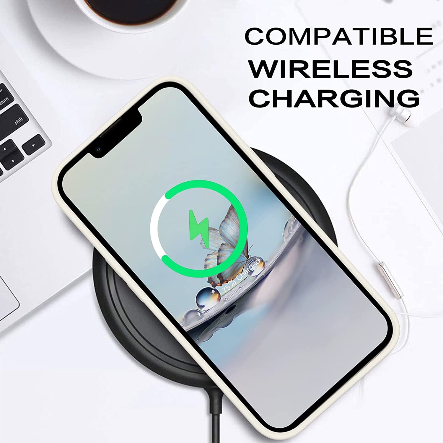 BENTOBEN Compatible with Iphone 14 Case, Liquid Silicone Gel Rubber Bumper Microfiber Lining Hard Back Shockproof Protective Phone Cover for Iphone 14 6.1",Antique White  BENTOBEN   