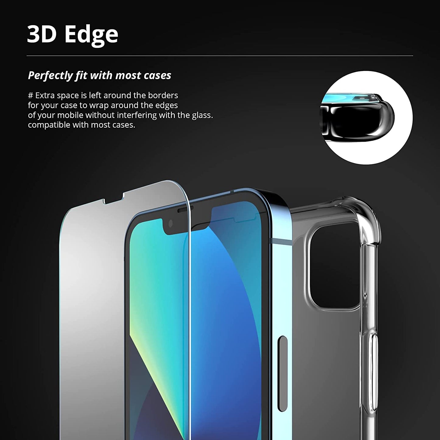 XYYZYZ 3 Pack Compatible for Iphone 14 Screen Protector, for Iphone 13/13 Pro HD Tempered Glass Film Case Friendly [6.1 Inch]  XYYZYZ   