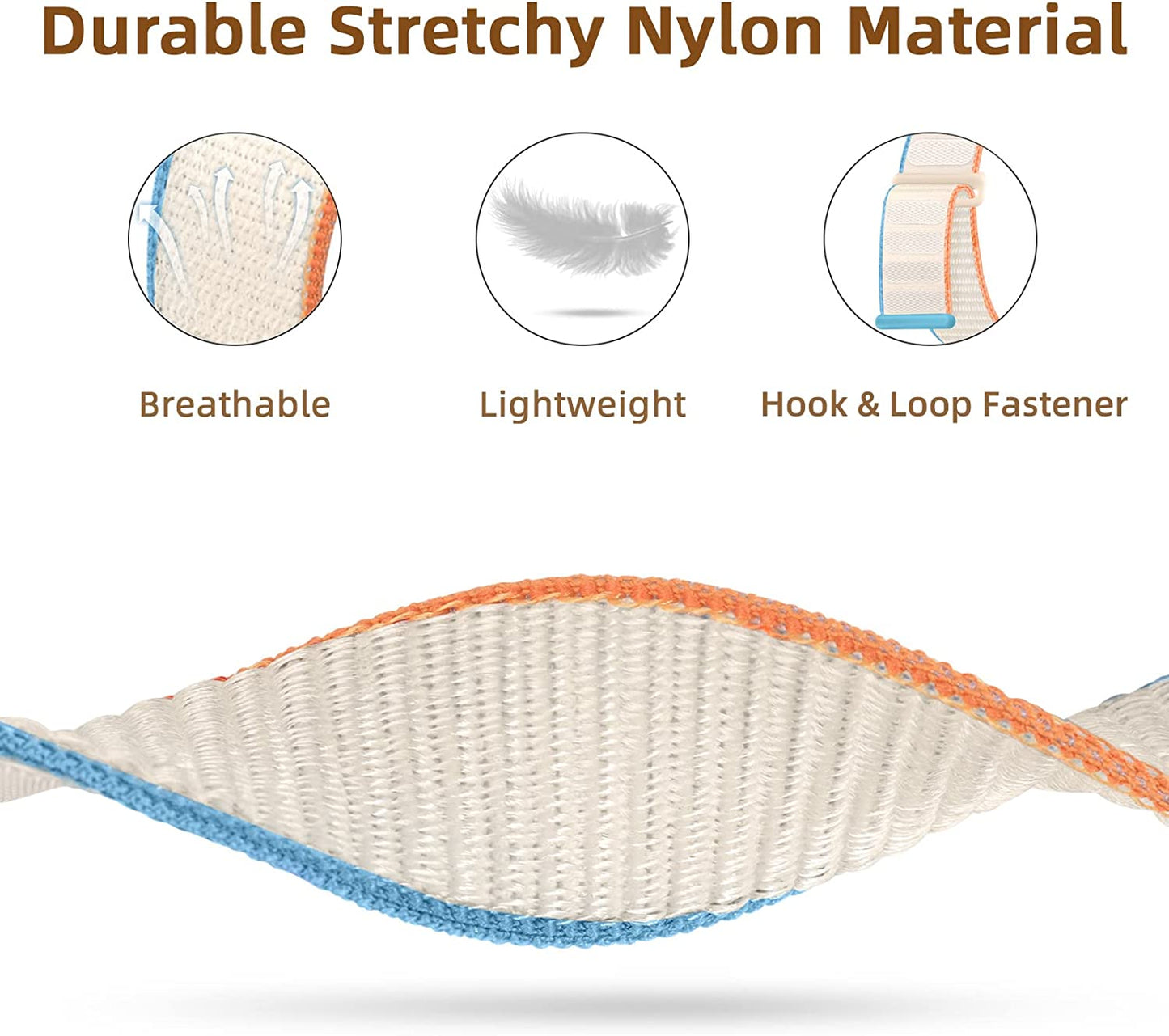 WJK 6 Pack Stretchy Nylon Solo Loop Bands Compatible with Apple Watch 38Mm 40Mm 41Mm 42Mm 44Mm 45Mm 49Mm Women Men, Adjustable Braided Sport Elastic Wristband for Iwatch Ultra SE Series 8 7 6 5 4 3 2 1  WJK   