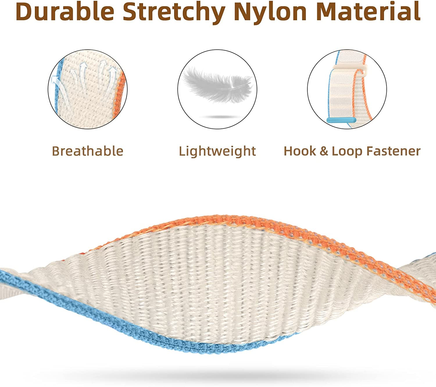 WJK 6 Pack Stretchy Nylon Solo Loop Bands Compatible with Apple Watch 38Mm 40Mm 41Mm 42Mm 44Mm 45Mm 49Mm Women Men, Adjustable Braided Sport Elastic Wristband for Iwatch Ultra SE Series 8 7 6 5 4 3 2 1  WJK   