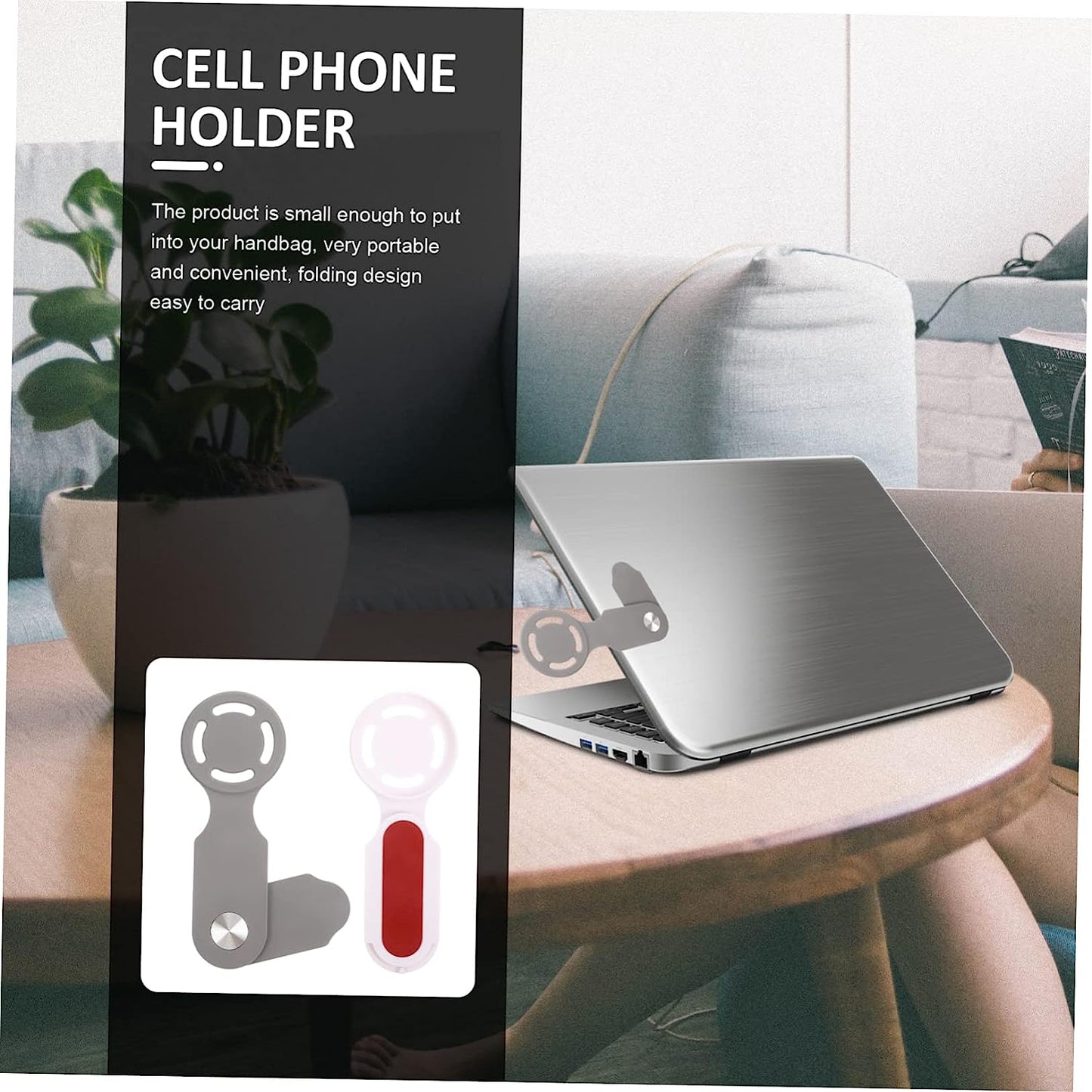 Gatuida 2Pcs Mobile Phone Holder PC Laptop Magnetic Phone Holder Magnetic Cell Phone Holder Tablet Stand for Desk Magnetic Laptop Shelf Laptop Cell Phone Cradle Cell Phone Mount Magnetic  Gatuida   