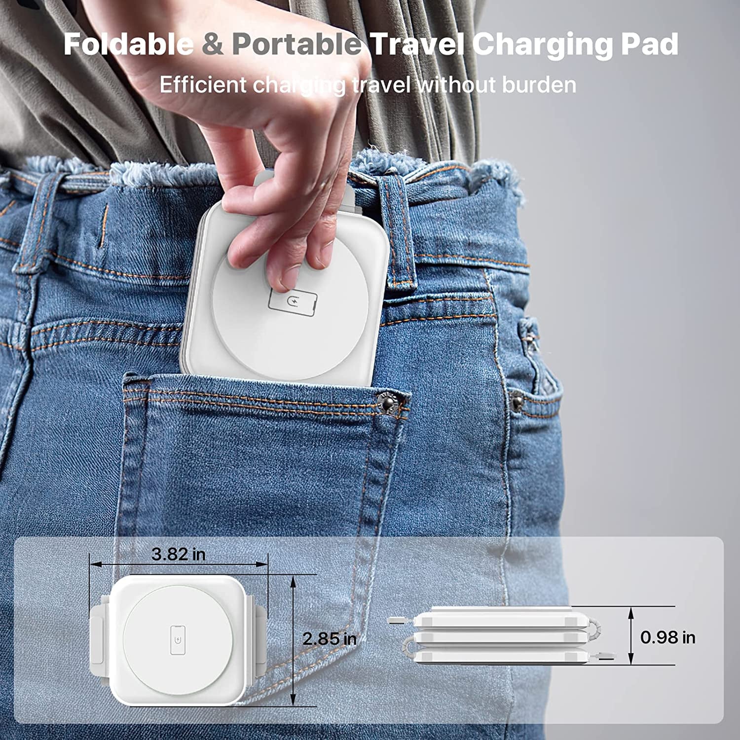 Wireless Charger, Magnetic Foldable 3 in 1 Charging Station, Fast Travel Wireless Charging Pad, Compatible with Magsafe for Iphone 14/13/12/Pro Max/Plus/Mini, Apple Watch and Airpods 2/3/Pro  Guanyu (Shenzhen) Electronic Technology Co., Ltd.   