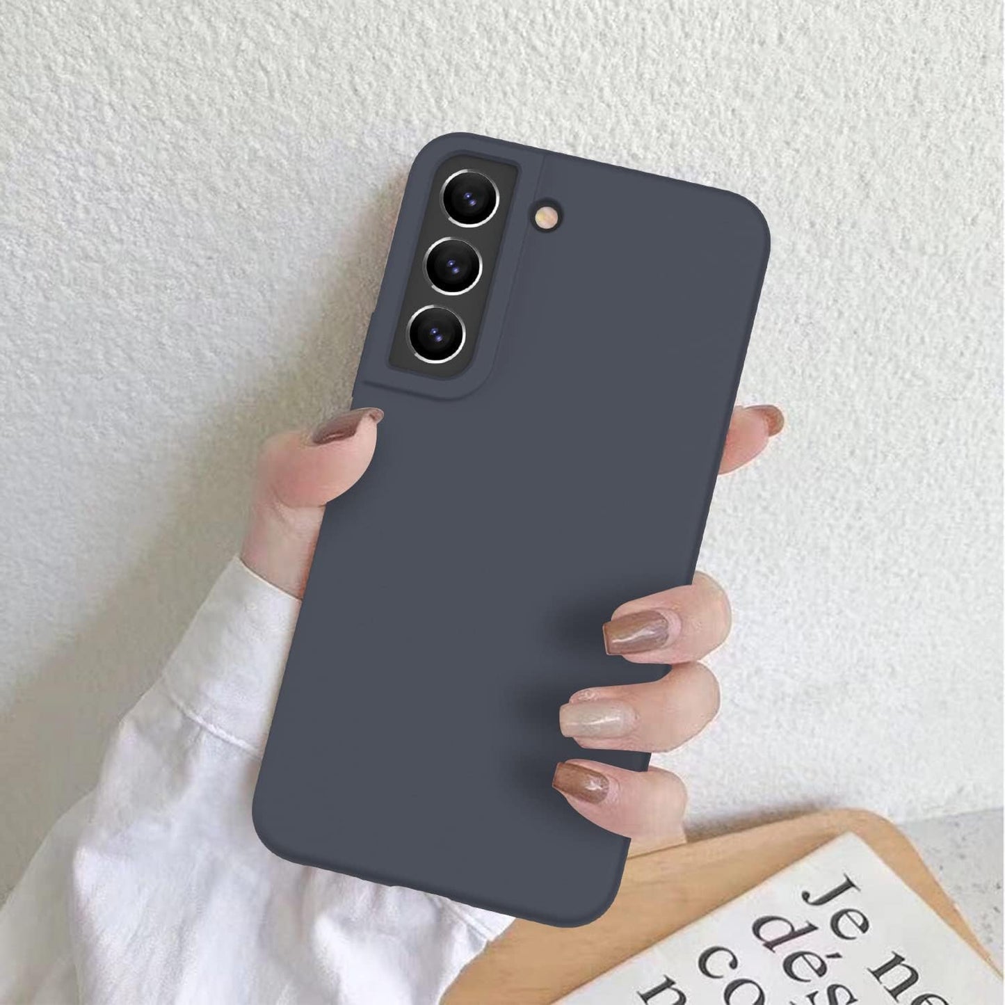 DEENAKIN for Samsung Galaxy S22 plus Case Silicone,Silky Smooth Flexible Gel Rubber Bumper Cover with Soft Microfiber Lining Slim Fit Protective Phone Case for Samsung Galaxy S22 plus Dark Grey  DEENAKIN   