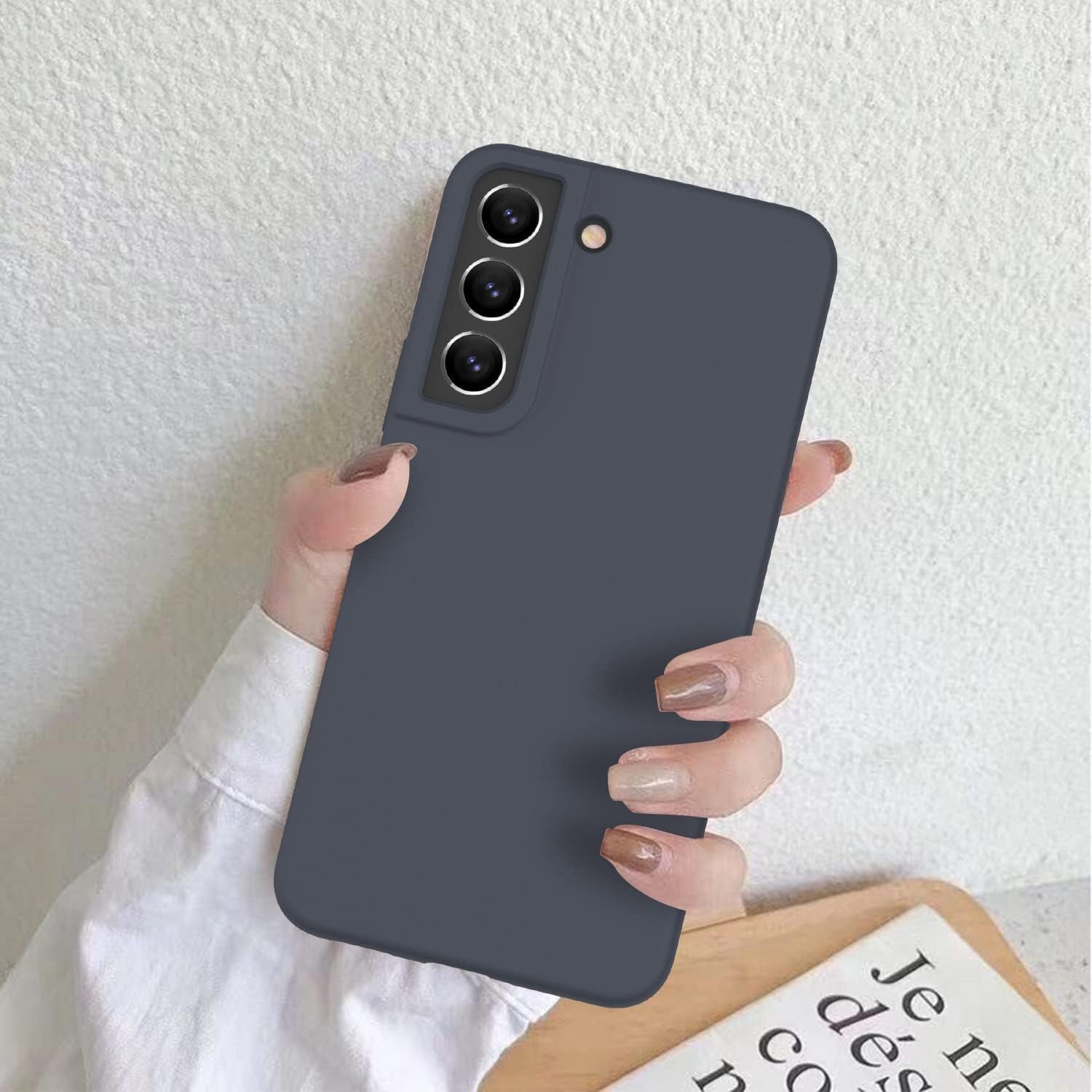 DEENAKIN for Samsung Galaxy S22 plus Case Silicone,Silky Smooth Flexible Gel Rubber Bumper Cover with Soft Microfiber Lining Slim Fit Protective Phone Case for Samsung Galaxy S22 plus Dark Grey  DEENAKIN   