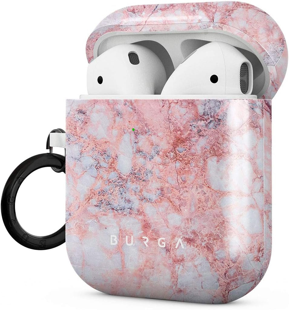 Burga Airpod Hardcase Compatible with Apple Airpods MAX Case, Sky Blue Mint Green Gold Dusts Marble Turquoise Azure Ocean Cute Case for Women, Protective Hard Plastic Case Cover  BURGA Soft Coral Airpods 1&2 