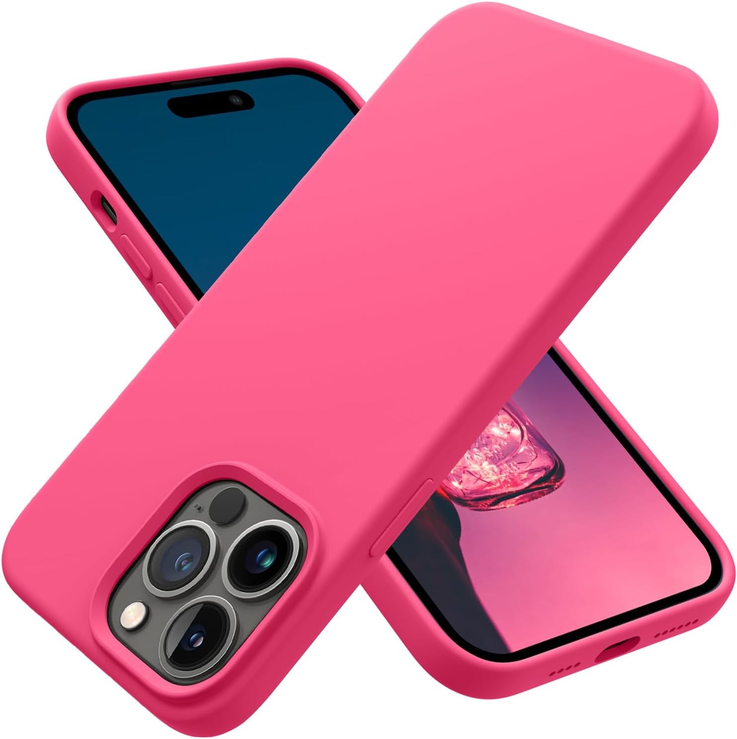 OTOFLY Designed for Iphone 14 Pro Max Phone Case, Silicone Shockproof Slim Thin Phone Case for Iphone 14 Pro Max 6.7 Inch (Chalk Pink)  OTOFLY Direct   