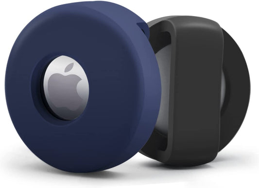 2 Pack Airtag Holder for Dog Collar, Tecogue Silicone Air Tag Case for Cat Collar Vest Harnesses Backpacks, Anti-Lost Protective Cover(Black&Blue)  Tecogue   