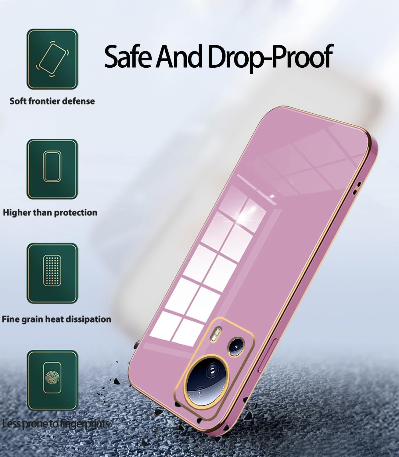 Jancyu Compatible with Xiaomi 13 Lite Case Silicone White, Slim Xiaomi 13 Lite Pro Phone Case Protective Cover Shockproof for Women Girls (Pink)  Jancyu   