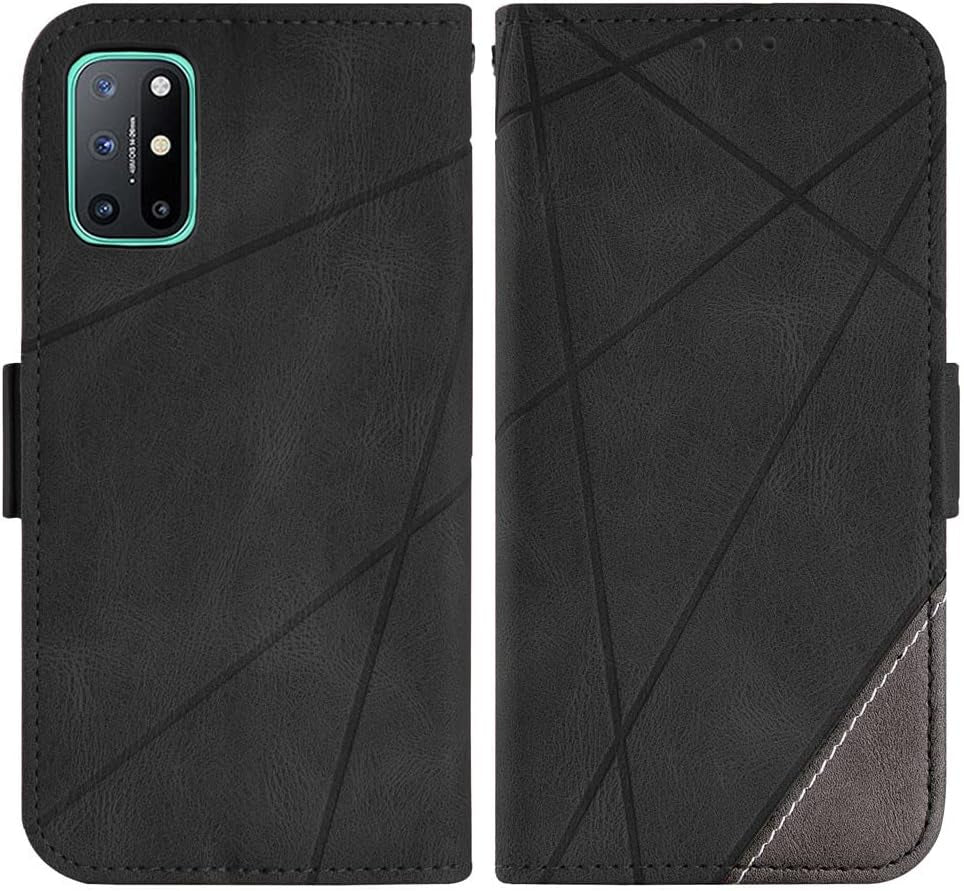 Compatible with Oneplus 8T Oneplus8T plus 9R 5G Wallet Case and Tempered Glass Screen Protector Flip Cover Card Holder Phone Cases for One Plus8T5G on 1 plus 8Tplus 1Plus 8T+ One+ 1+ 1+8T Pro G5 Black  Asuwish   