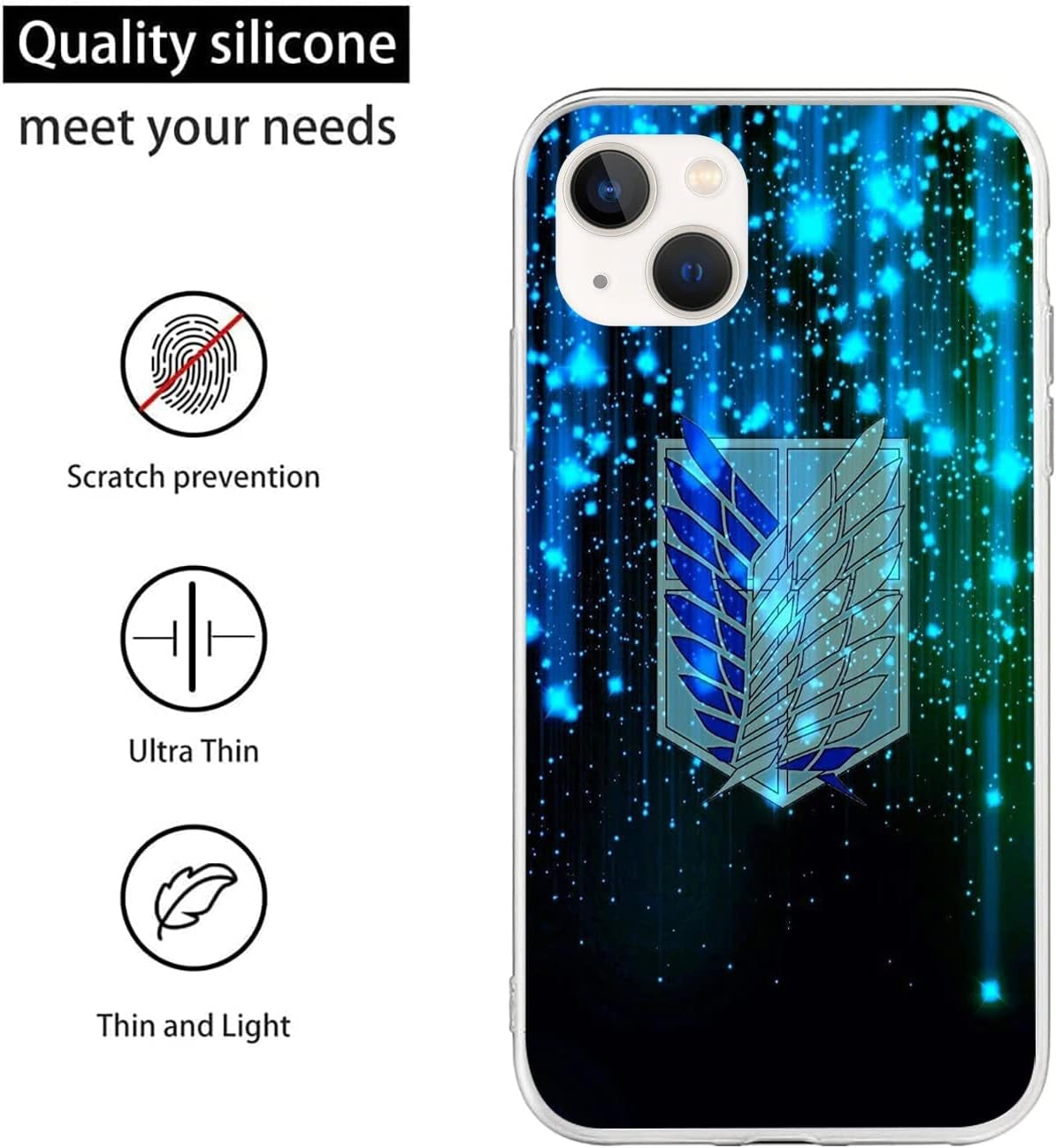 Compatible with LG G7 | LG G7 Thinq | LG G7 Fit | LG G7 One Case Attack on AOT Anime Titan 969 Soft TPU Rubber Protection Cover Clear  Tongstar   