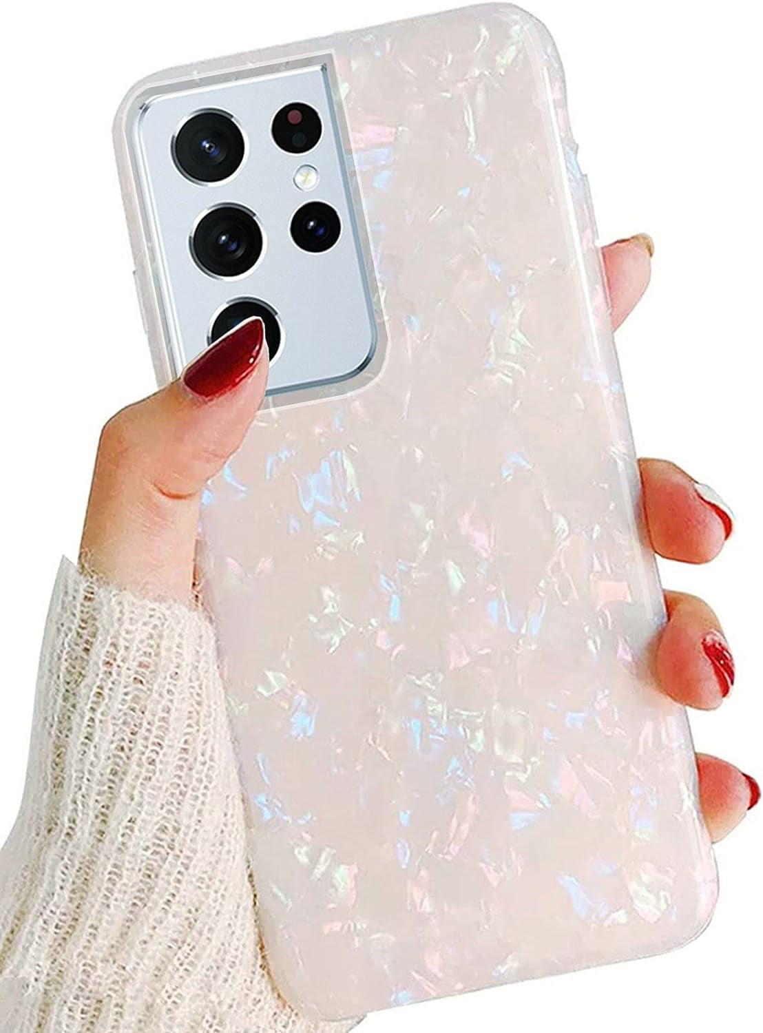 J.West Galaxy S21 Ultra 5G Case 6.8-Inch,Luxury Saprkle Bling Glitter Leopard Print Design Soft Metallic Slim Protective Phone Cases for Women Girls Clear TPU Bumper Silicone Cover Case Rose Gold  J.west Colorful  