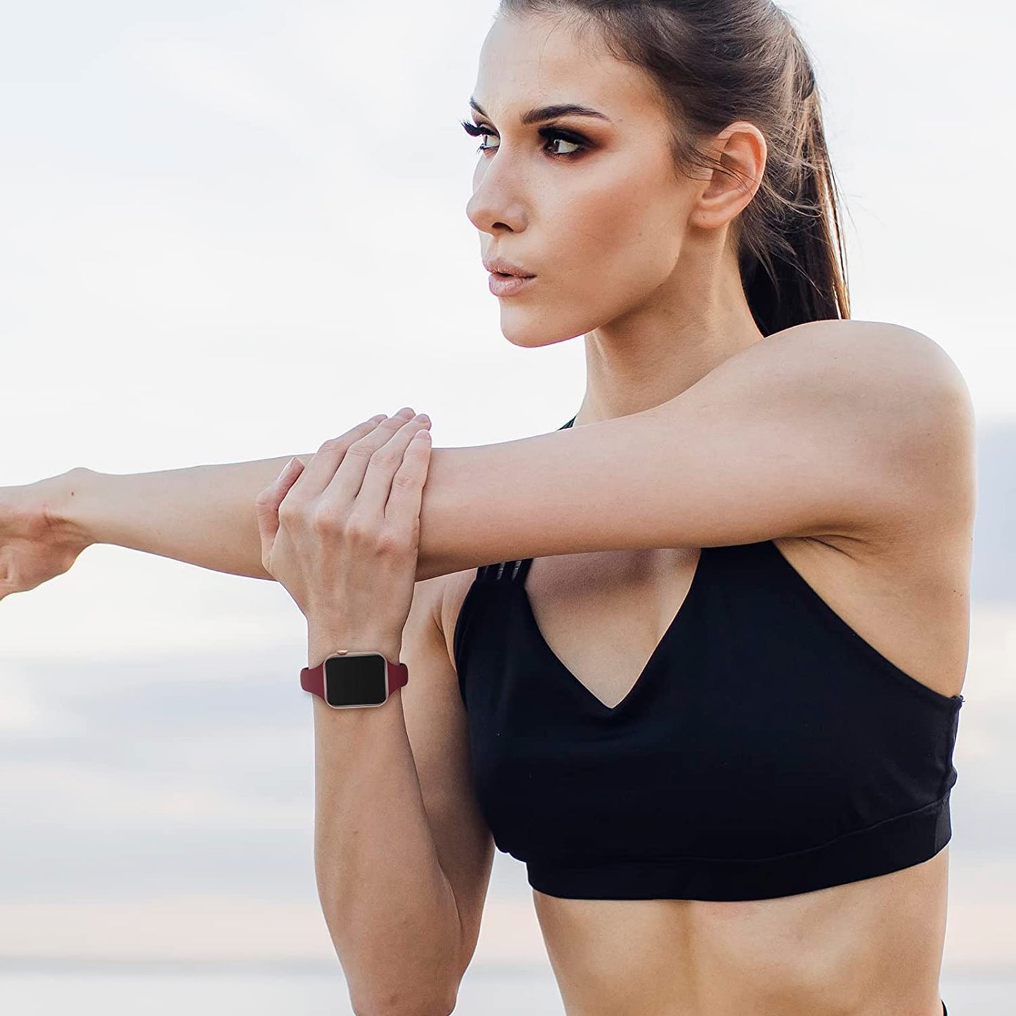 TSAAGAN 5 Pack Silicone Slim Bands Compatible with Apple Watch Band 38Mm 42Mm 40Mm 44Mm 41Mm 45Mm 49Mm, Soft Narrow Sport Strap Thin Wristband for Iwatch Ultra Series 8/7/SE/6/5/4/3/2/1 Women Men  TSAAGAN   