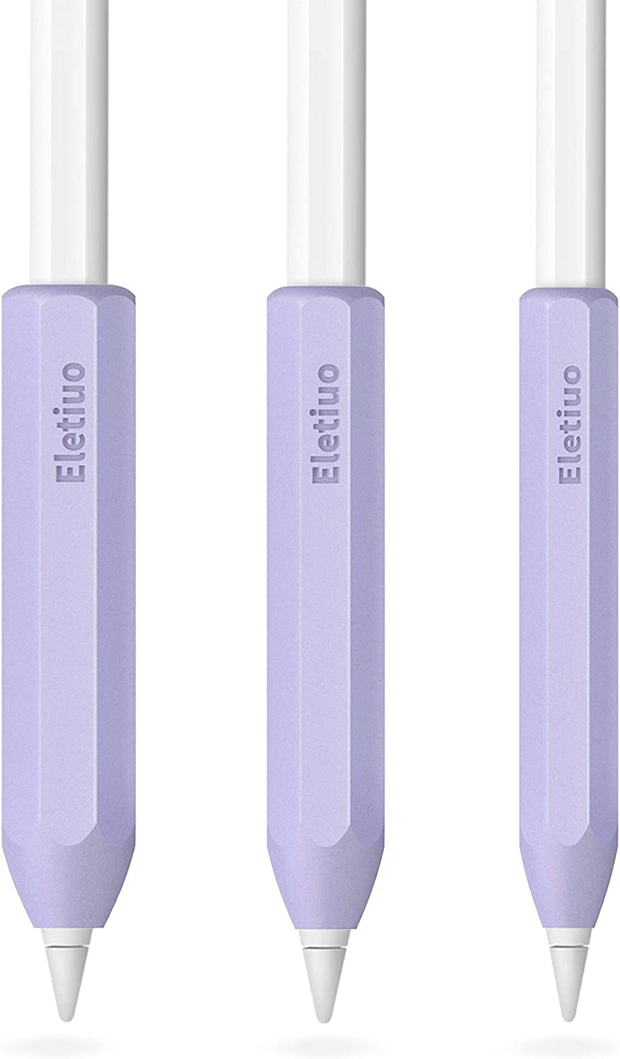 3 Sizes Silicone Grip Holder Protective Skin Sleeve Cover Case Accessories,Compatible with Apple Pencil 1St / 2Nd Gen, for Ipad Pro 9.7"/10.5"/11" /12.9",Mint Green (S, M, L)  Litumfen Pencil,Purple Pencil style 