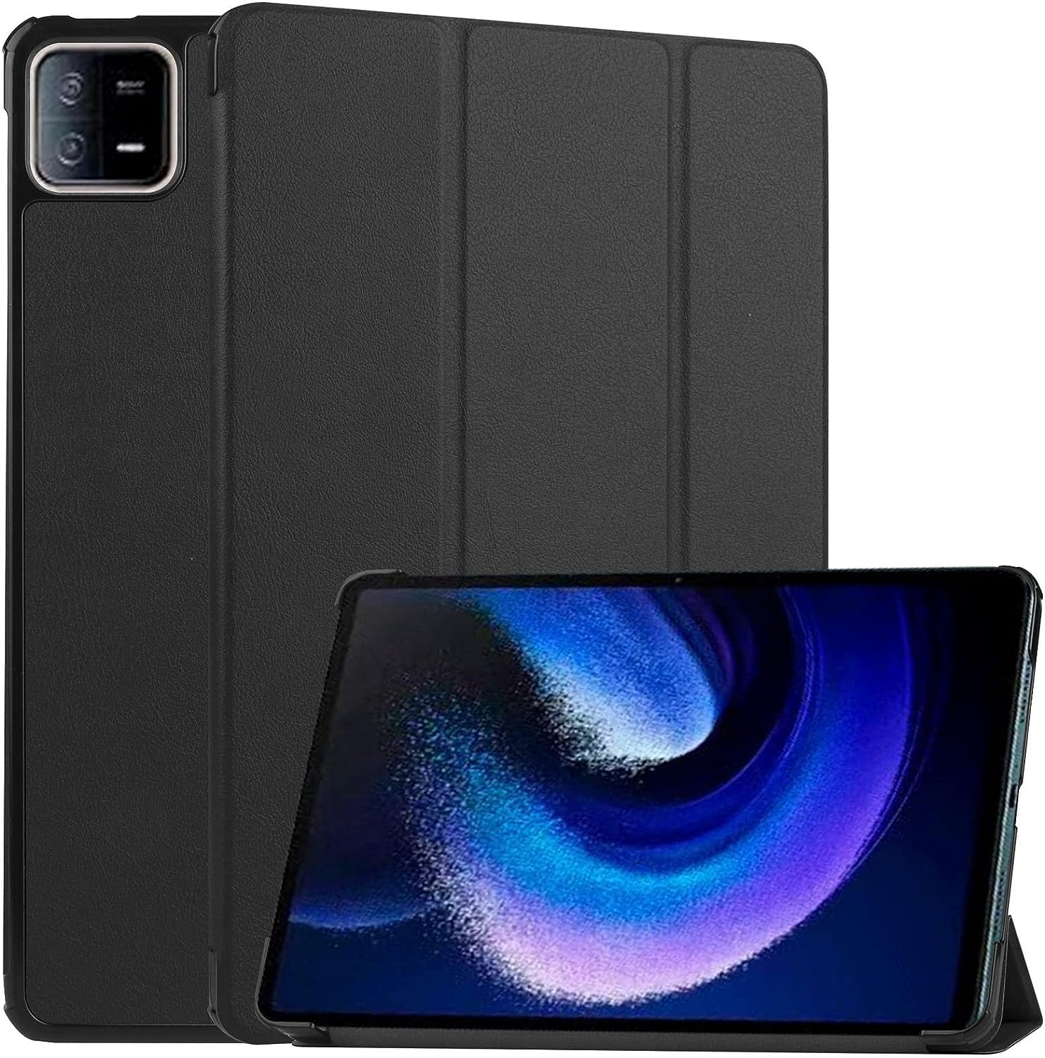 Dwaybox Case for Xiaomi Pad 6/Xiaomi Pad 6 Pro 2023 11.0 Inch, Folio Slim Lightweight Hard Shell Smart Protective Cover with Multi-Angle Stand -Dark Blue  DWaybox Black Xiaomi Pad 6 11.0 Inch 