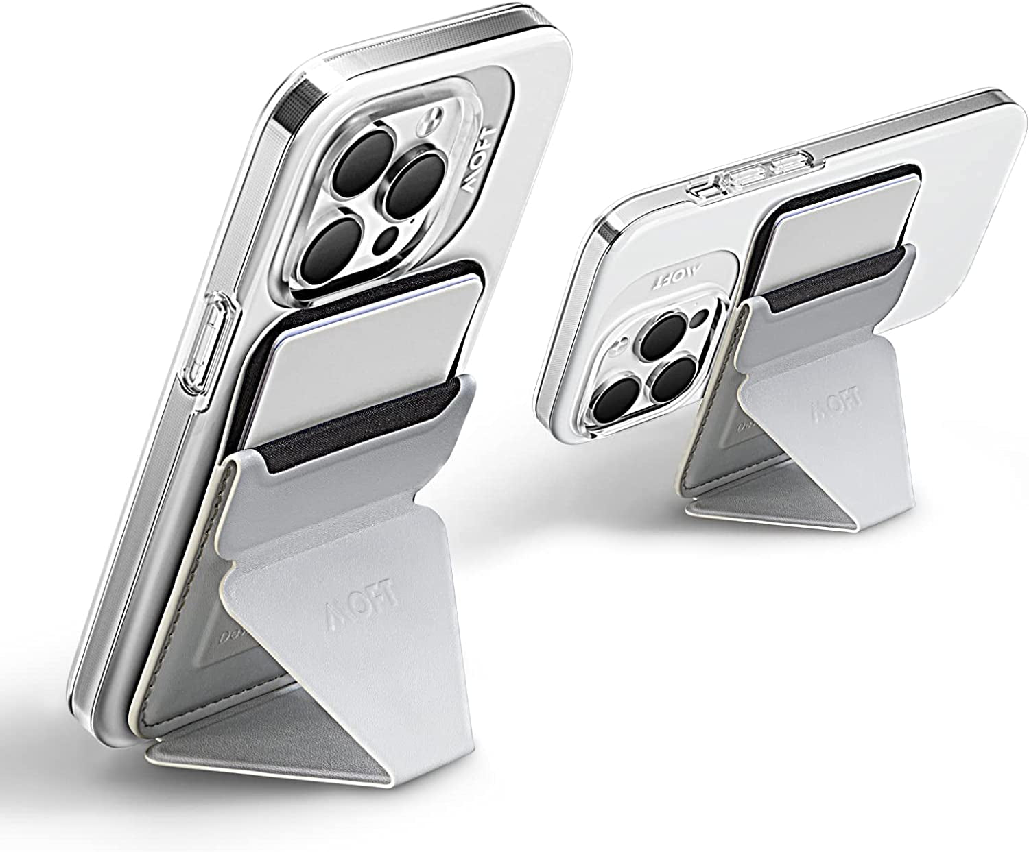 MOFT Magsafe Wallet Stand for Iphone 14/13/12 Series Magsafe Compatible Phone Stand with 3 Viewing Angles (Night Black)  MOFT Misty Cove  