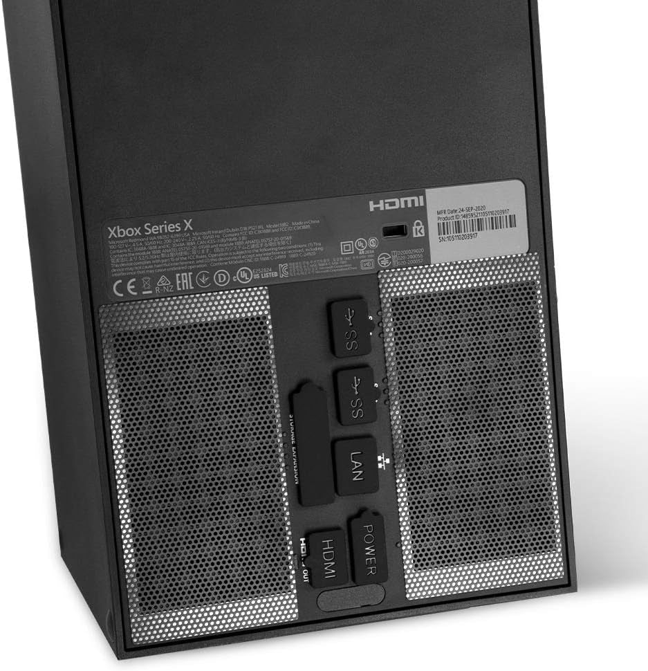 GOTRUTH Series X 8 Silicone Dust Plugs and 2 PVC Meshs Set,Usb HDMI LAN Power Cd-Driver Interface Anti-Dust Cover Dustproof Plug for Xbox Series X Console Accessories-10Pcs (Xbox Series X, Black)  wds   