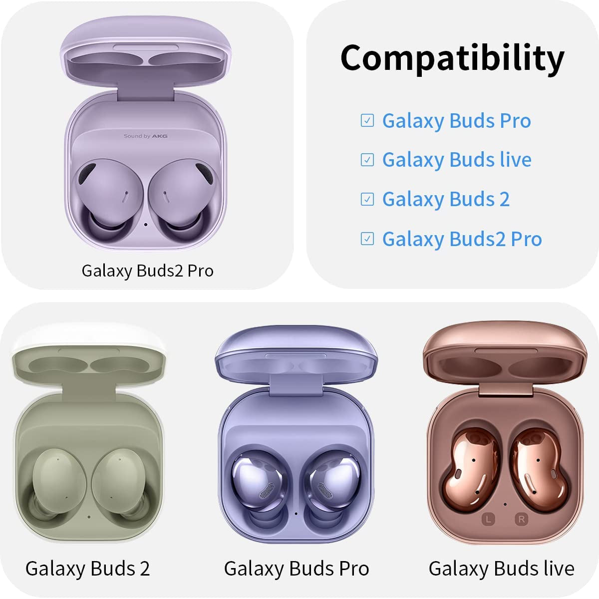 Cute Cover for Galaxy Buds Pro Case/Galaxy Buds 2 Case/Galaxy Buds Live Case, Alquar 3D Cartoon Anime Design Shockproof Silicone Protective Cover for Samsung (New Star Kabi)  Alquar   