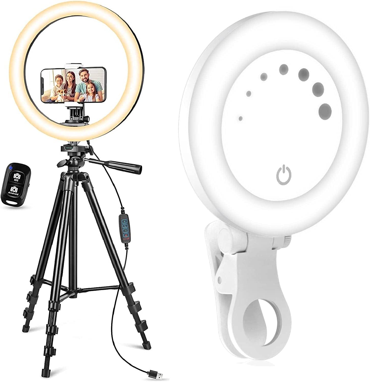 Aureday 10” Ring Light with 50Inch Tripod Stand Bundle with Mini Selfie Light  Aureday   