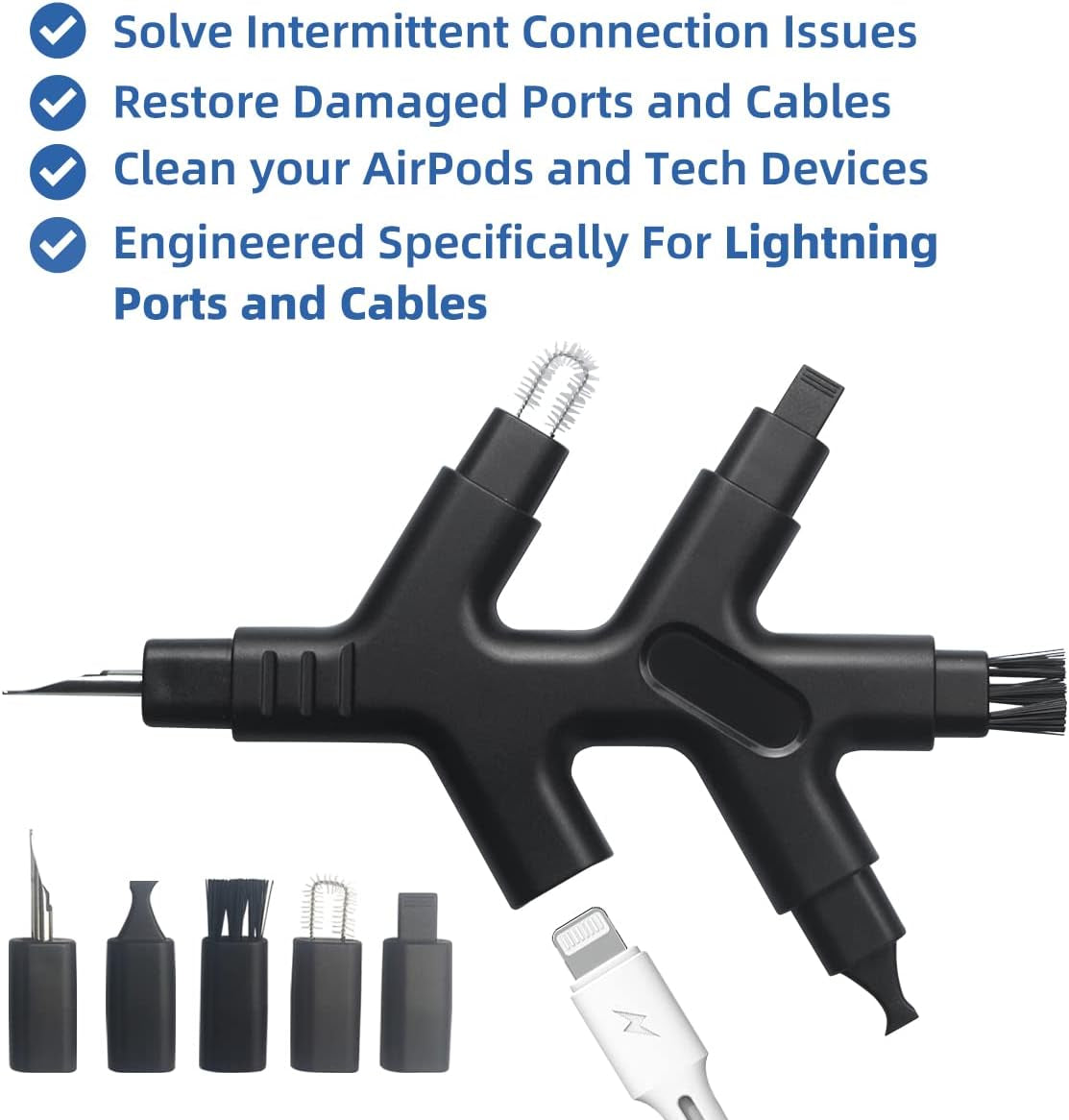 BAIRUTONG Iphone Cleaning Kit,Iphone Charging Port Cleaning Tool,Restore Tool for Ipad Pro Watch Cell Phone Charging Port  BAIRUTONG   
