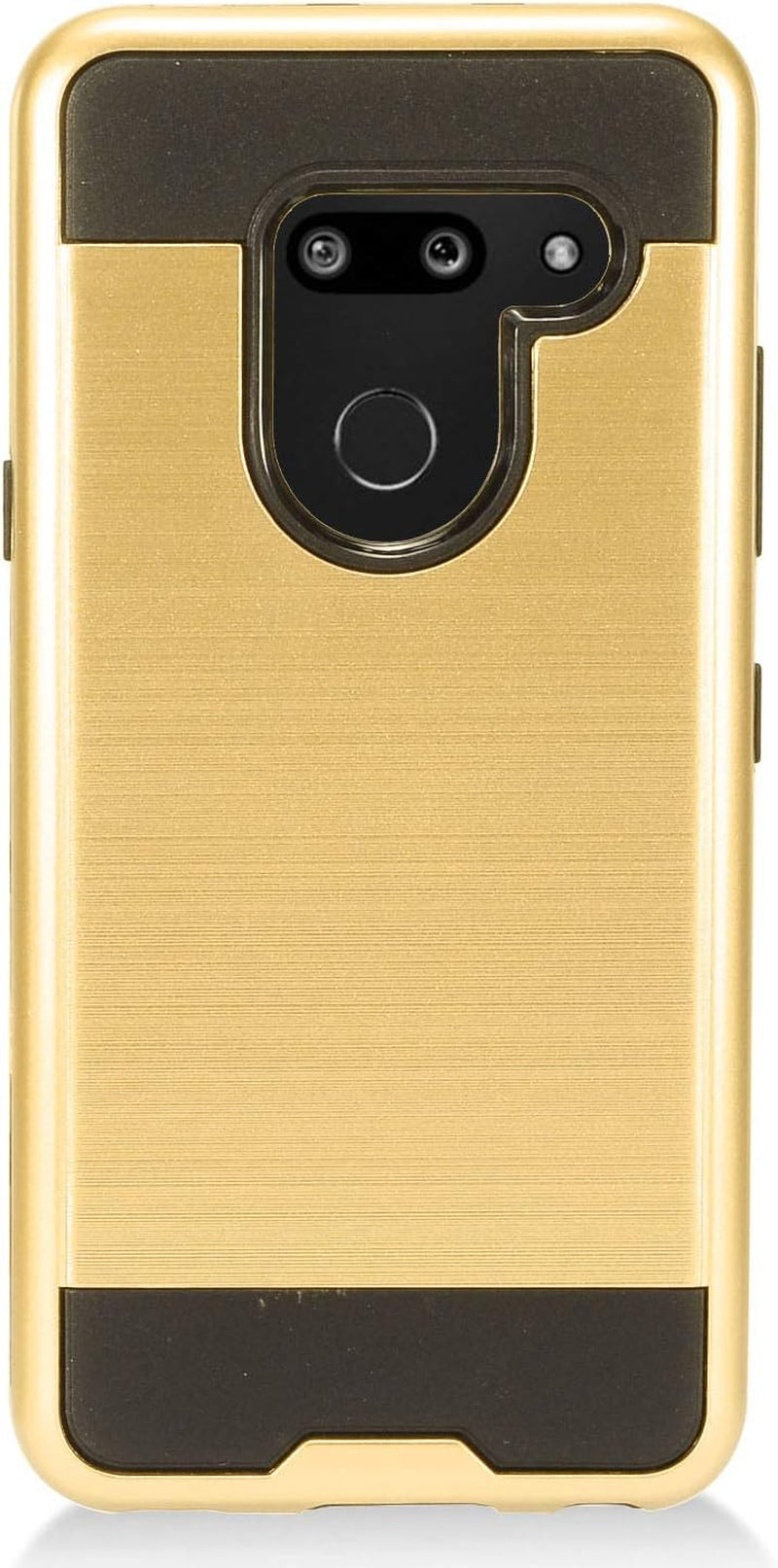 Eaglecell - Compatible with LG G8 Thinq - Brushed Style Hybrid Phone Case - CS3 Gold  Eaglecell   