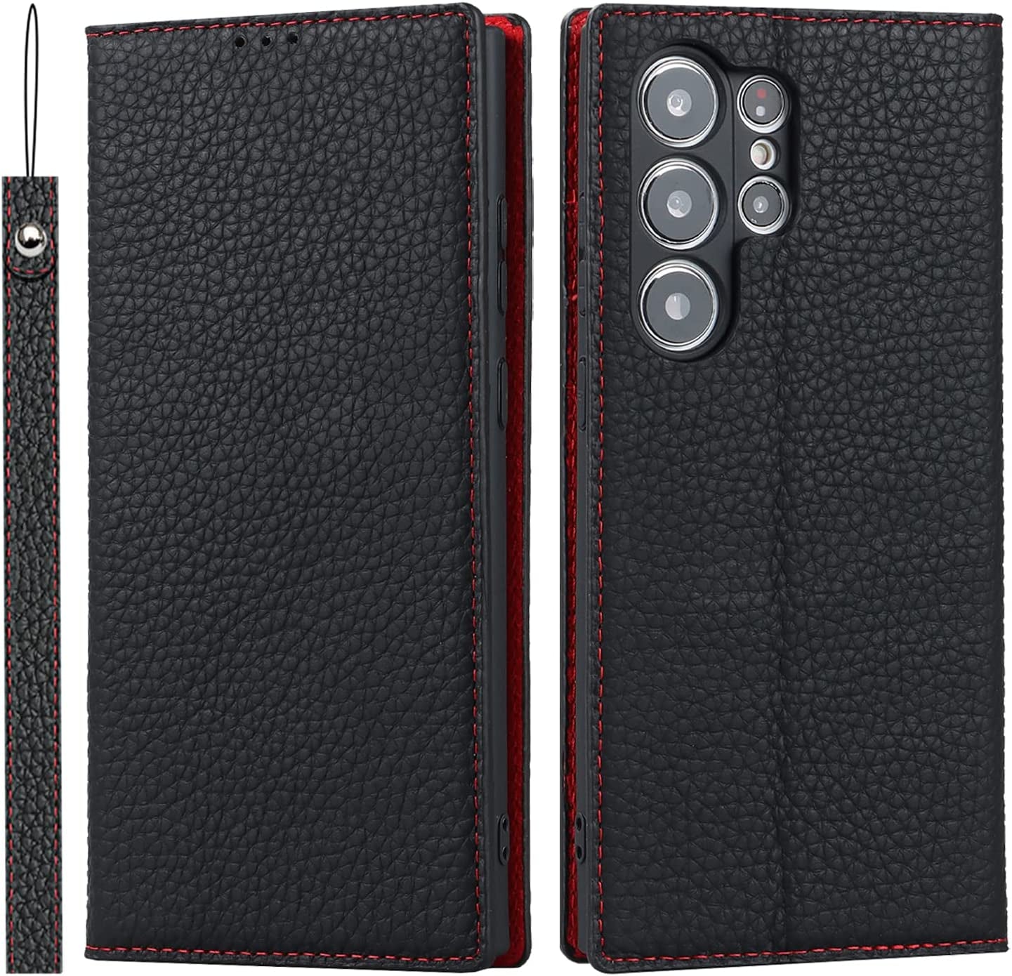 Ｈａｖａｙａ Samsung Galaxy S23 Ultra Case Wallet Magsafe Compatible,Samsung Galaxy S23 Ultra Wallet Case with Card Holder，Magnetic Detachable Flip Cover for Women Men Mujer-Black  Ｈａｖａｙａ Black Samsung Galaxy S23Ultra 