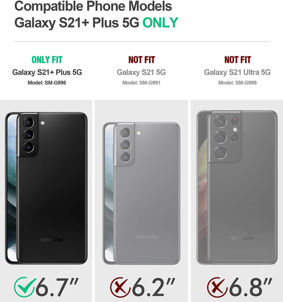 Poetic Spartan Samsung Galaxy S21+ plus 5G 6.7" Case, Fingerprint ID Compatible, Shockproof Protective Cover, Kickstand, Metallic Gun Metal  Poetic   