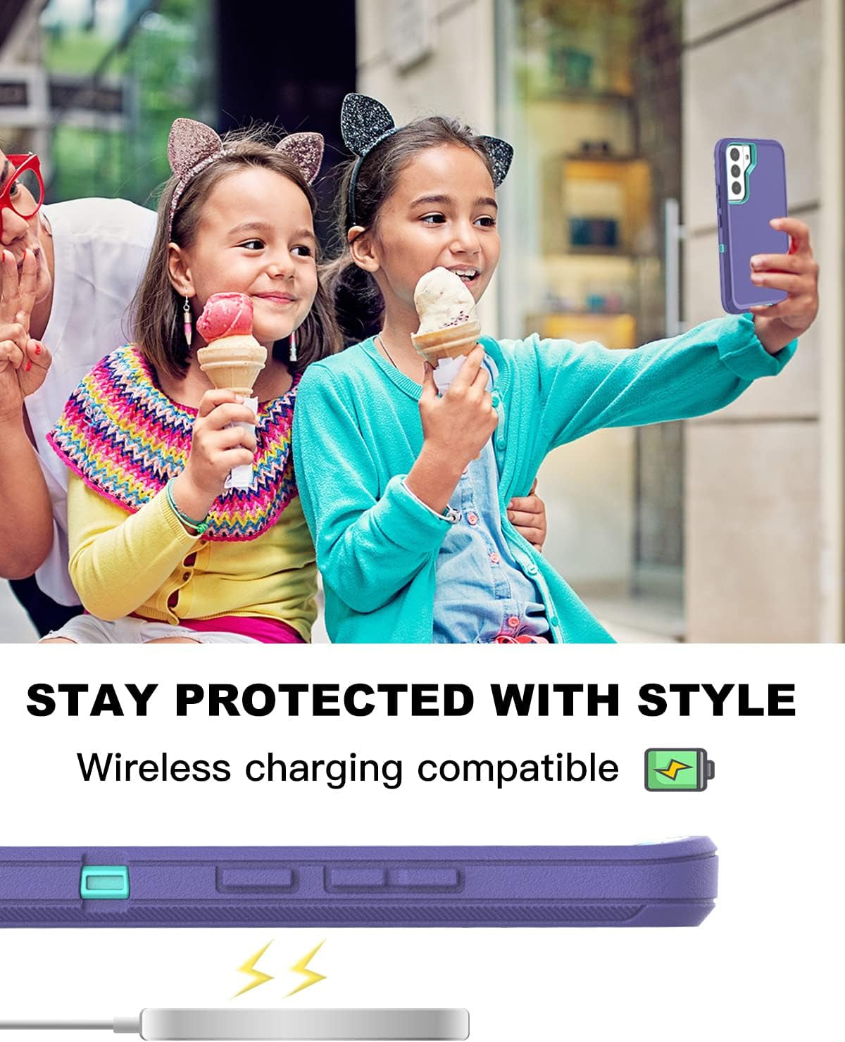 Aicase for Galaxy S22 plus Case with Screen Protector, Heavy Duty Drop Protection Full Body Rugged Shockproof/Dust Proof Military Protective Tough Durable Phone Cover for Samsung Galaxy S22 plus 6.6“  AICase   