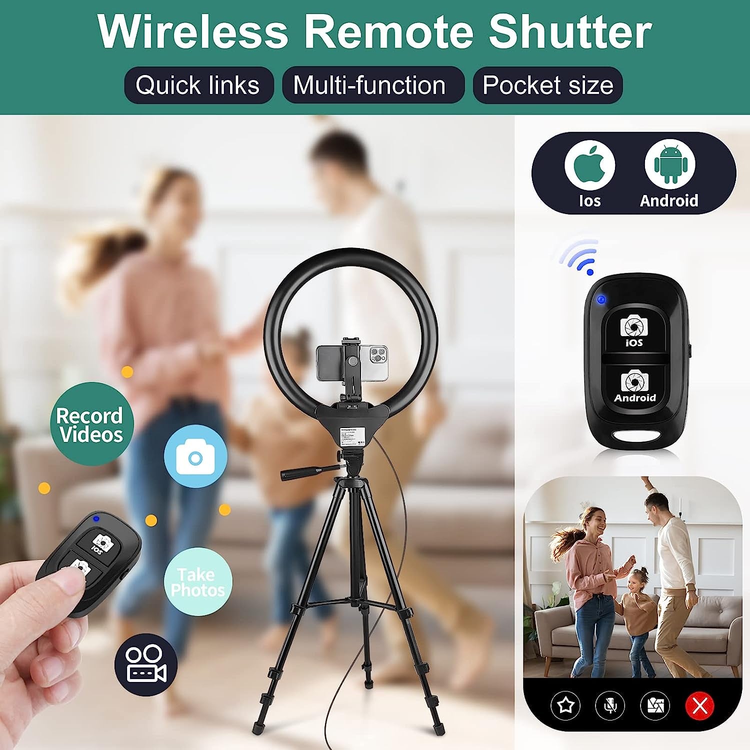 Torjim 14'' Ring Light with Tripod Stand, LED Selfie Ring Light with Stand and Phone Holder, Perfect for Tiktok/Youtube/Recording/Photography/Makeup, Compatible with All Phones  Torjim   