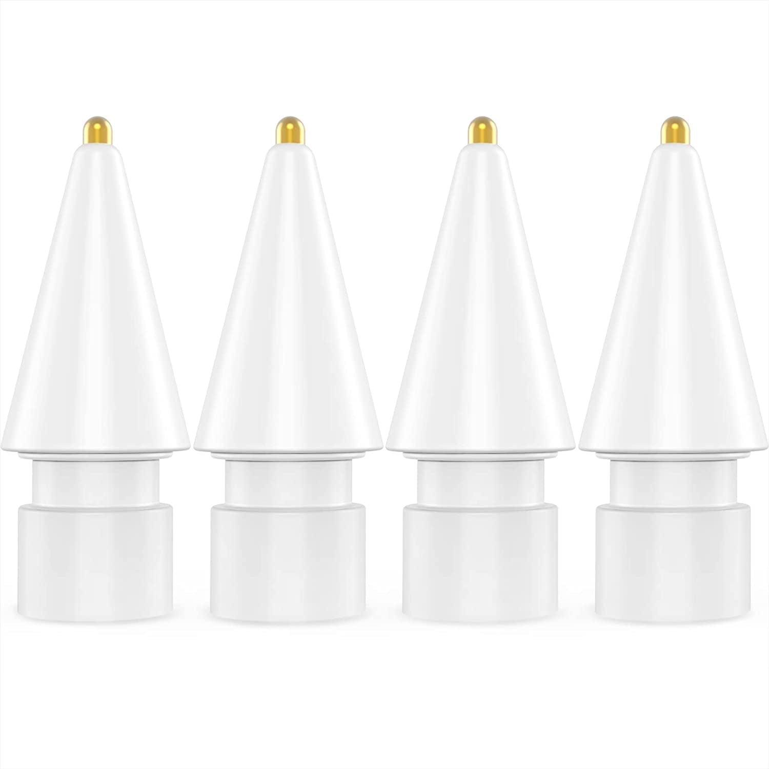 NIUTRENDZ 4 Pack Replacement Tips for Apple Pencil 2Nd Generation and 1St Generation Fine Point Metal Tip, Wear-Resistant & Precise Control (1.95Mm, Clear + Pink + Blue + Grey)  NIUTRENDZ 1.05mm - White 1.05mm 