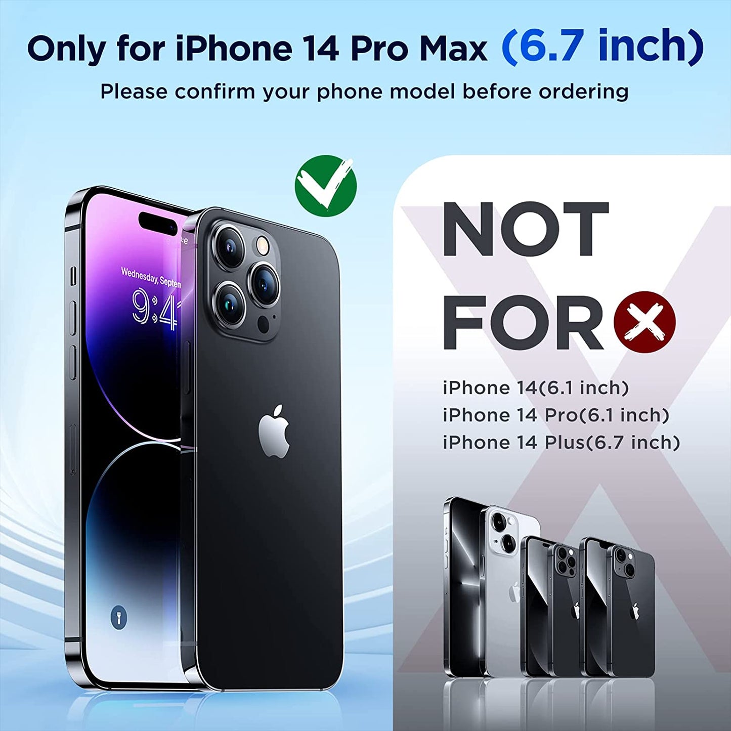 Simtect Ultra Clear Designed for Iphone 14 Pro Max Case, [Non-Yellowing] [10 FT Military Drop Protection] Slim Fit yet Protective Shockproof Bumper with Airbag Phone Case Cover 6.7 Inch- Crystal Clear  Simtect   
