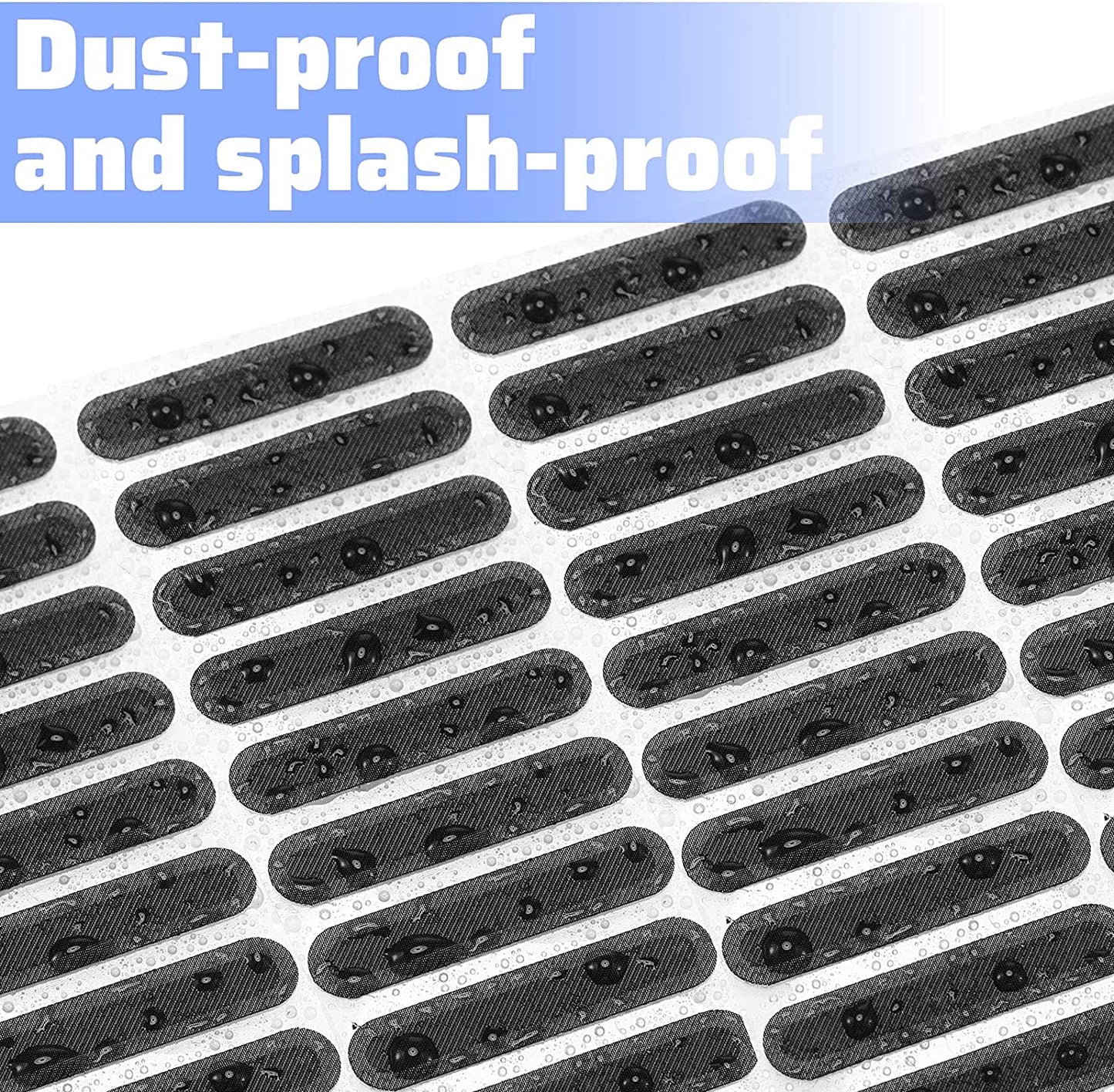 14 Pack Speaker Dust Covers and 5 Pack Phone Dust Plugs with Tweezers, Speaker Dust Proof Stickers Silicone anti Dust Proctors Set(Black)  Weewooday   