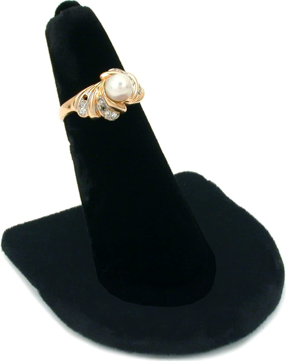 5 Black Velvet Ring Finger Jewelry Holder Showcase Display Stands  Bejeweled Display   