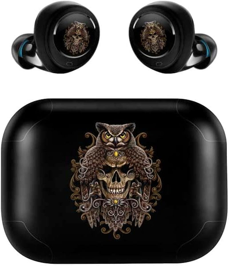 Skinit Decal Skin Compatible with Echo Buds - Officially Licensed Sarah Richter Skull and Owl by Sarah Richter Design  Skinit   