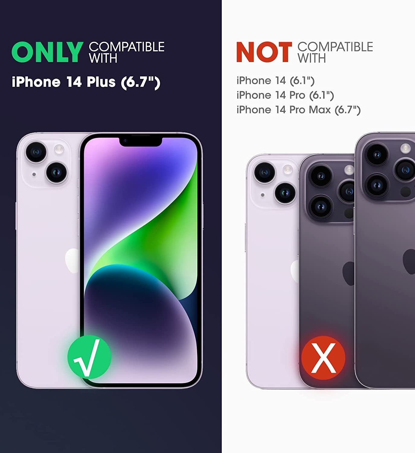 Supcase Outdoor Case for Iphone 14 plus (6.7 Inch) Mobile Phone Case 360 Degree Case Bumper Protective Cover [Unicorn Beetle Pro] with Screen Protector 2022 Edition (Black)  SUPCASE   