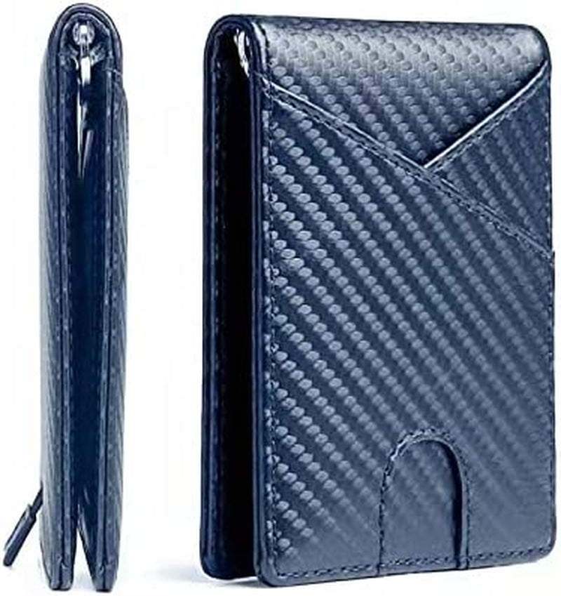 Tidoneam Mens Wallet with Money Clip RFID Blocking Slim Card Holder for Men with Gift Box  Tidoneam blue  