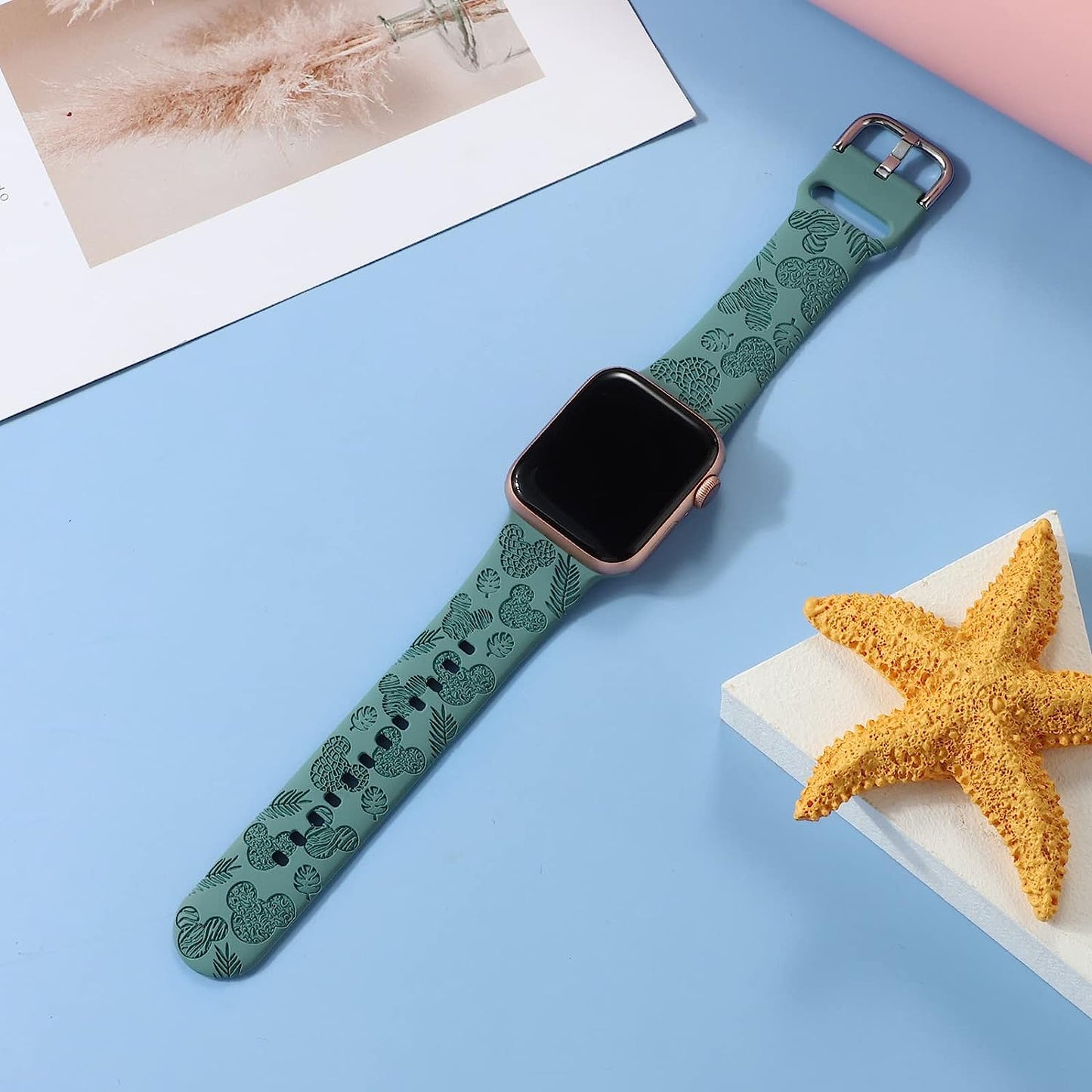 Cartoon Leopard Zebra Engraved Silicone Watchband Cute Soft Strap Sport Bracelet Band Compatible with Apple Watch Series 8 7 6 5 4 3 2 1/SE Ultra  Gadgetisan   