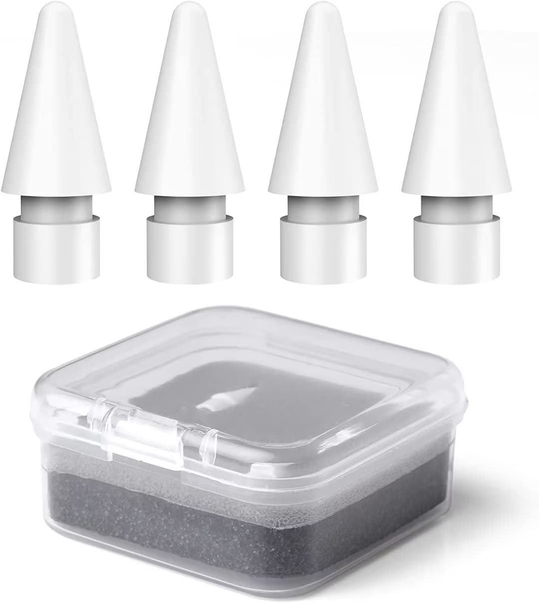 Alikiai 4 Pack Tips for Apple Pencil,Stylus Tips,Pencil Tips for Ipad,Replacement Pen Nibs Compatible with Ipad Air Mini Pro Apple Pencil 1St & 2Nd Generation  Alikiai   