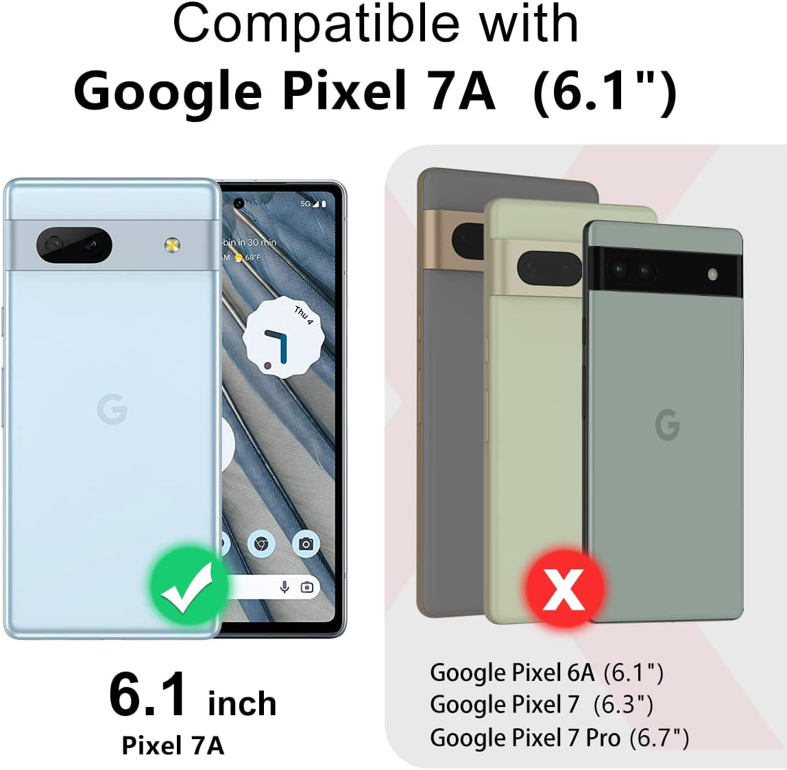 Btscase for Google Pixel 7A Case, [5 in 1] with 2 Pack Screen Protector + 2 Pack Camera Lens Protector, Marble Pattern Full Body Three Layer Rugged Shockproof Protective Cover (2023), Rose Gold  Btscase   