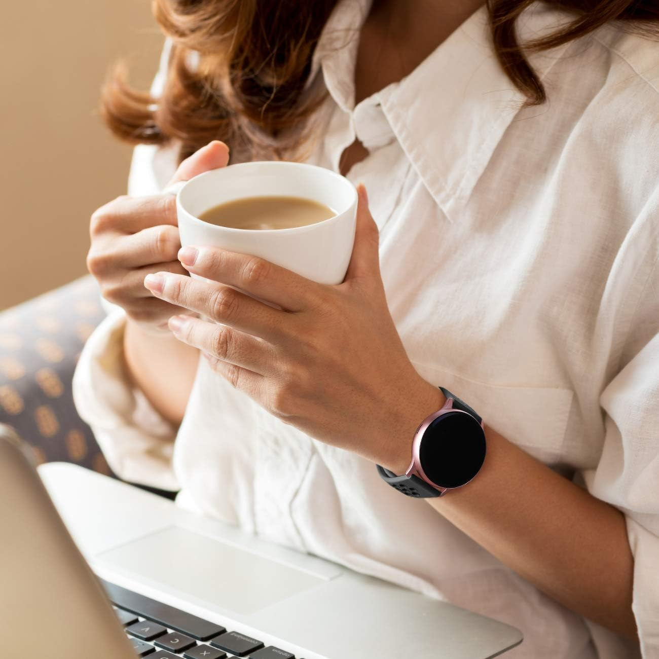 Lerobo Sport Bands Compatible with Samsung Galaxy Watch 4 Band/Galaxy Watch 5 Band,Active 2 Watch Bands/Galaxy Watch 3 Band/Galaxy Watch Band, 20Mm Soft Silicone Sport Strap Replacement Women Men  Lerobo   