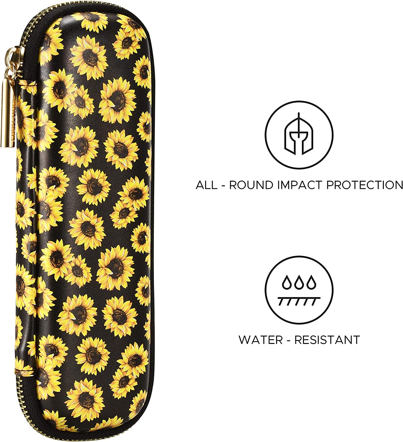 Comfyable Pencil Holder Pencil Case for Apple Pencil, Pen Accessories Elastic Strap Sleeve Protective Carrying Case for USB Cable Airpods with Mesh Pockets,Sunflower  Comfyable   