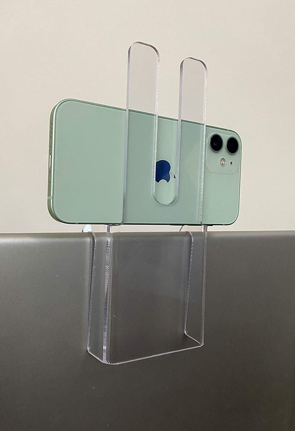 Laptop Cell Phone Mount; Mobile Phone Stand for Top of Laptop; Face Height Cellular Phone Holder  Phone Mount People   