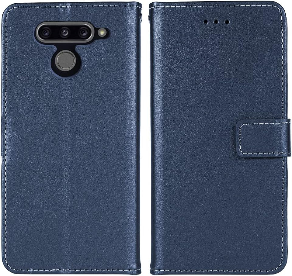 FDCWTSH Compatible with LG V40 Thinq Wallet Case Wrist Strap Lanyard Leather Flip Cover Card Holder Stand Cell Accessories Phone Cases for LGV40 Storm V 40 Thin Q V40Thinq LG40 40V 40Thinq Blue  FDCWTSH   